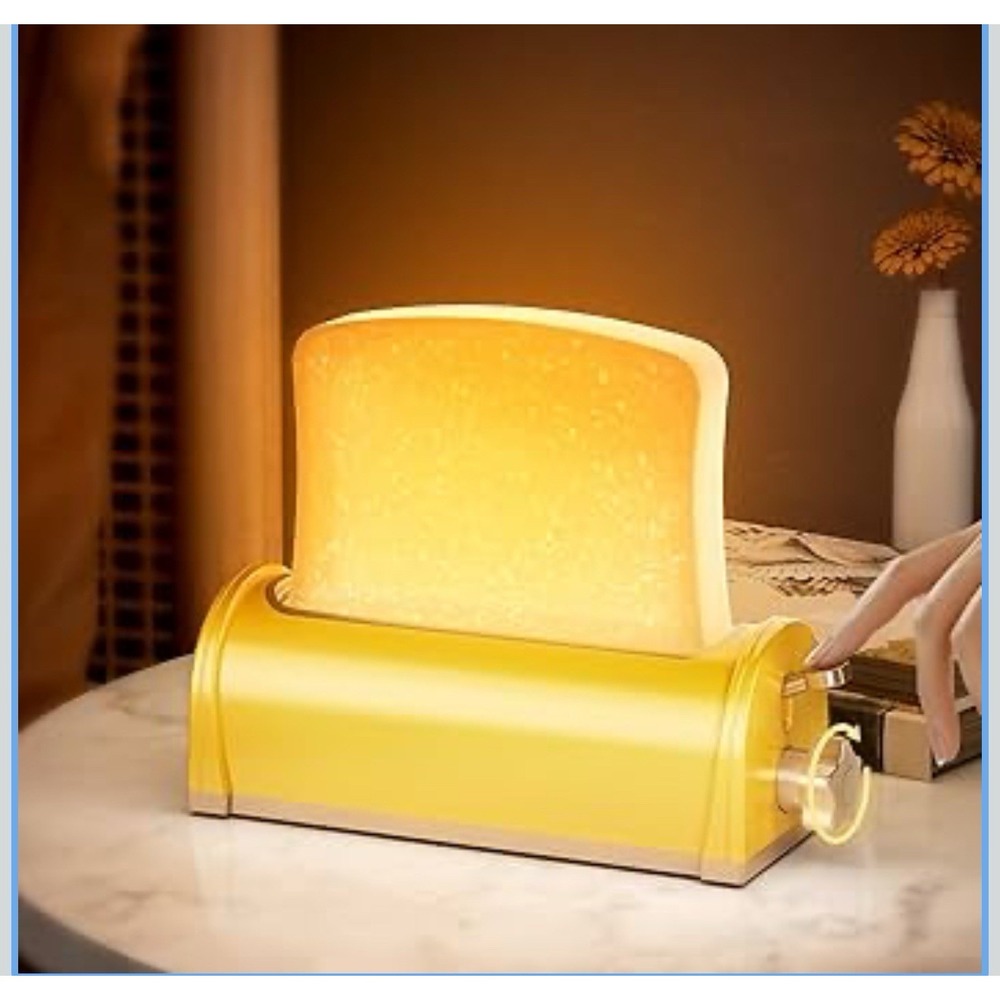 Zymise Night Light for Kids Cute Toast Bread LED Rechargeable